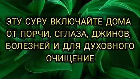 ВКЛЮЧИТЕ ДОМА эту суру защита от колдовства джинов и порчи сглаза سورة رقية من الجن