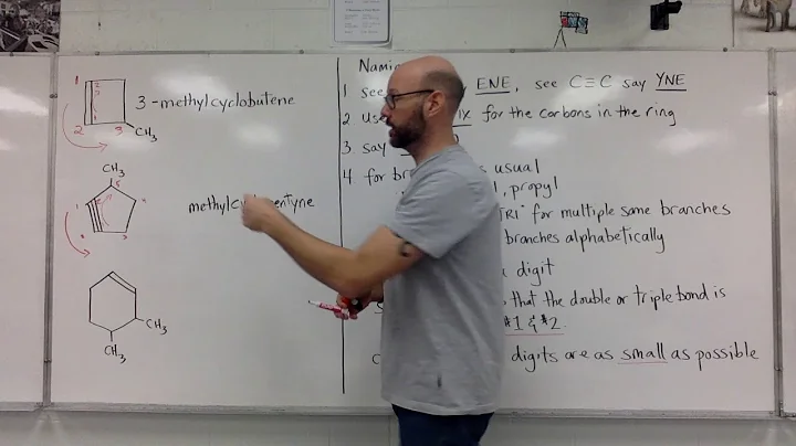 Naming Cycloalkene and Cycloalkyne Examples