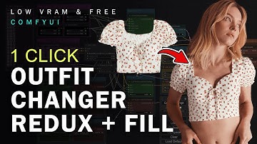 ONE CLICK OUTFIT TRANSFER FLUX 🤯 - Redux & FLUX Fill in ComfyUI (FREE + Low VRAM)