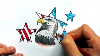 флаг нарисовать как америки сша eagle flag draw american