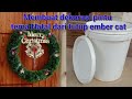 Cara membuat hiasan natal di pintu | DIY christmas decoration | ide kreatif dari tutup ember cat