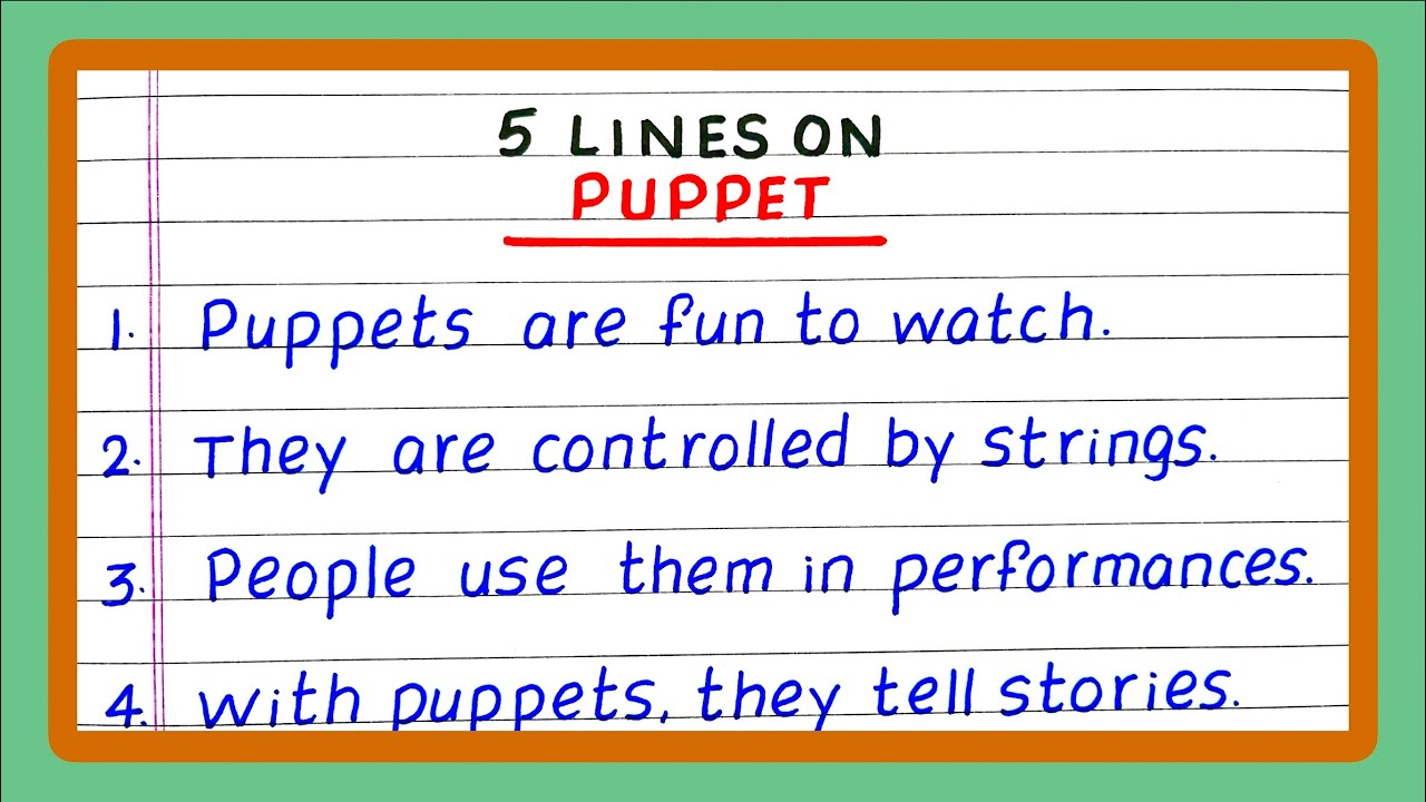 Few Lines on Puppet | Five Lines on Puppet | Write about Puppet