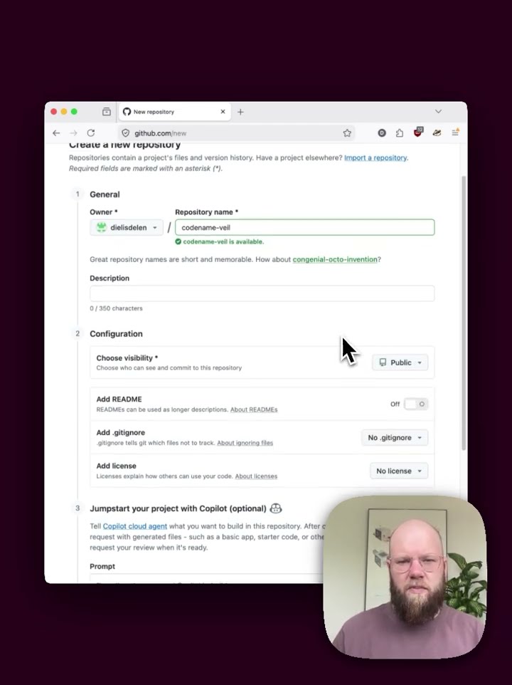 Create a GitHub repo