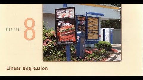 BVD CH8  Linear Regression Video