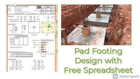 How to design pad footing with Spreadsheet