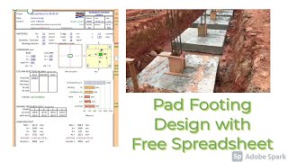 How to design pad footing with Spreadsheet