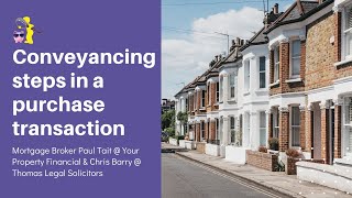 Conveyancing steps in a purchase transaction