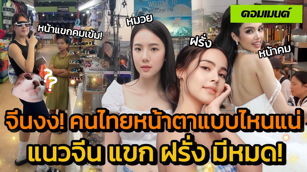 [คอมเมนต์จีน] นึกว่ามีแต่คล้ำๆ! สรุปคนไทยจะหน้าตาแบบไหนกันแน่ แนวจีน แนวคมเข้ม แนวฝรั่ง มีหมด! 