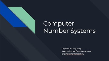 Computer Number Systems - ACSL Short Problems Topic