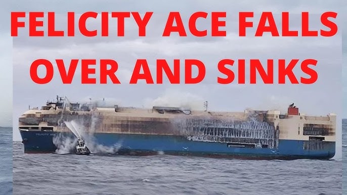 Ship Carrying Porsches & Lamborghinis Catches Fire | The Felicity Ace - YouTube