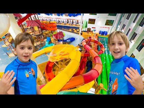 Видео: Vlad and Niki - Family Vacation at the Indoor Waterpark Resort