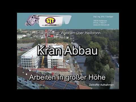 Video Kran Abbau am Sience-Center Parkhaus