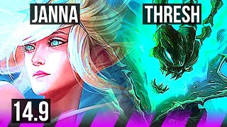 JANNA & Smolder vs THRESH & Tristana (SUP) | 4/0/13, 66% winrate | EUW Grandmaster | 14.9