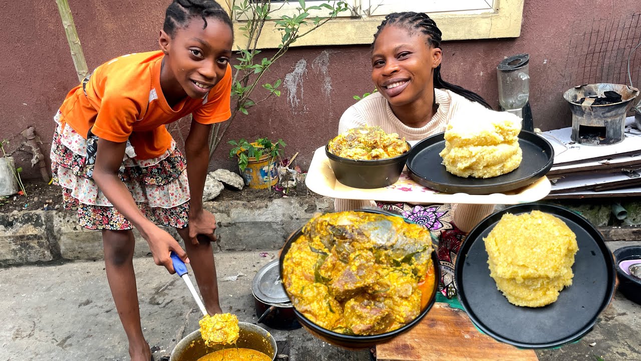 Nigeria’s Most Popular EGUSI Soup + OGBONO as Thickener | Village-Style Cooking