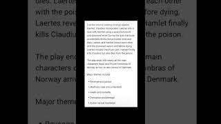 Short summary of Hamlet by William Shakespeare #english #education #learning