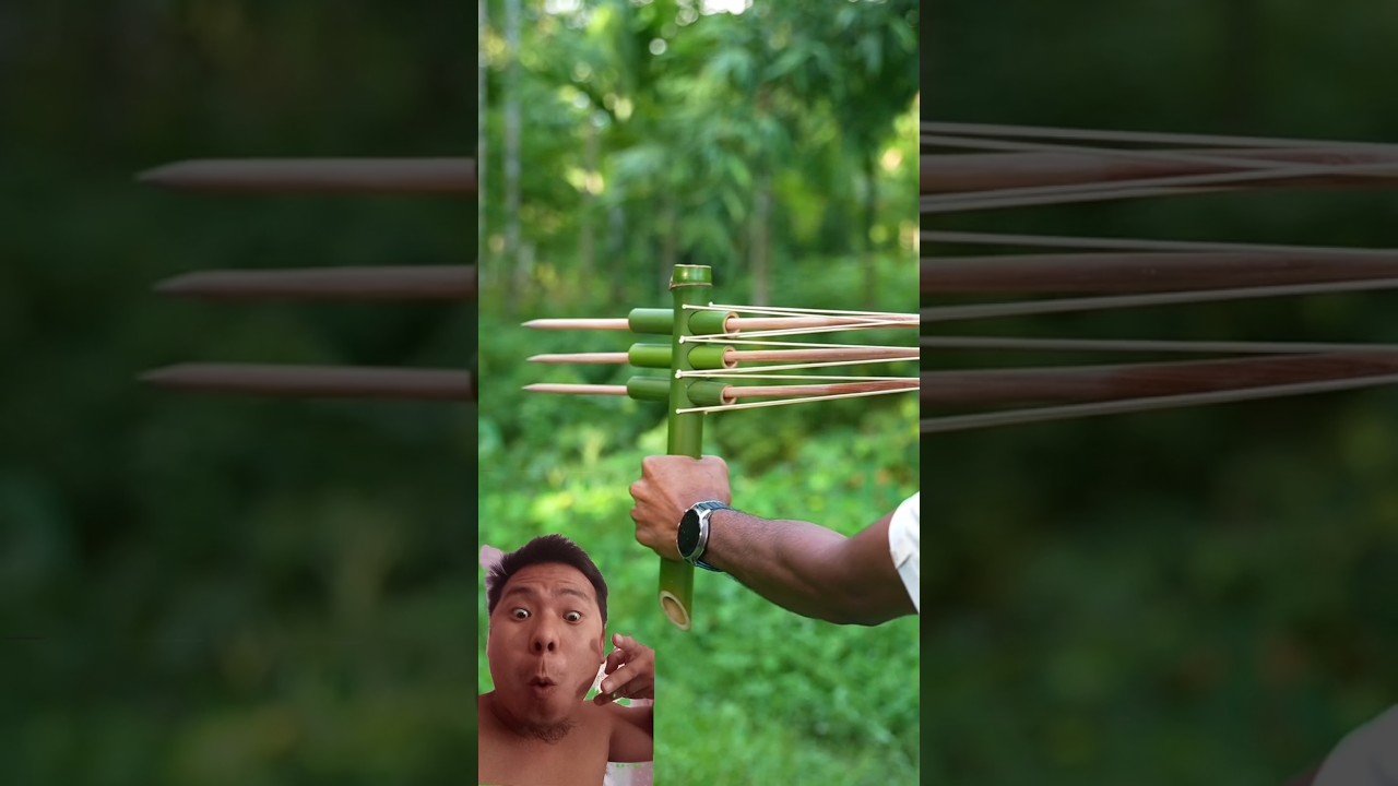 Talen✅✅Three Bamboo Tube Slingshots with BambooCreations 