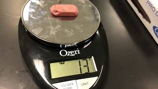 Measuring mass w a digital scale