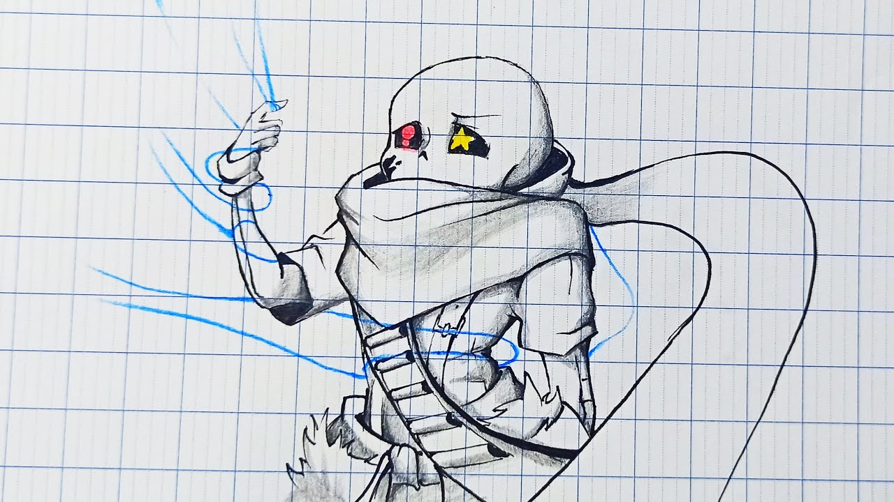 How to draw Sans, Ink Sans, Cách vẽ Ink Sans siêu siêu đẹp - YouTube