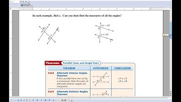 3.2 Video Notes Parallel Lines and Transversals