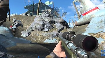 Fallout 4: Gauss Rifles at the Skylines Flight 1981 Location