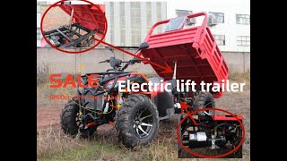 Vicoo 4*4 250cc Gasoline Quad farm atv quad  for sale Shaft Drive with Big Electric Trailer