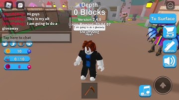 Roblox - Mining Simulator⛏ Giveaway.