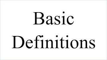 Basic Definitions of Galois Theory
