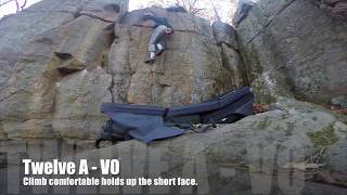 Governor Dodge Bouldering - Group Camp B - Backbone Ridge - Warmup Area - Twelve A - V0