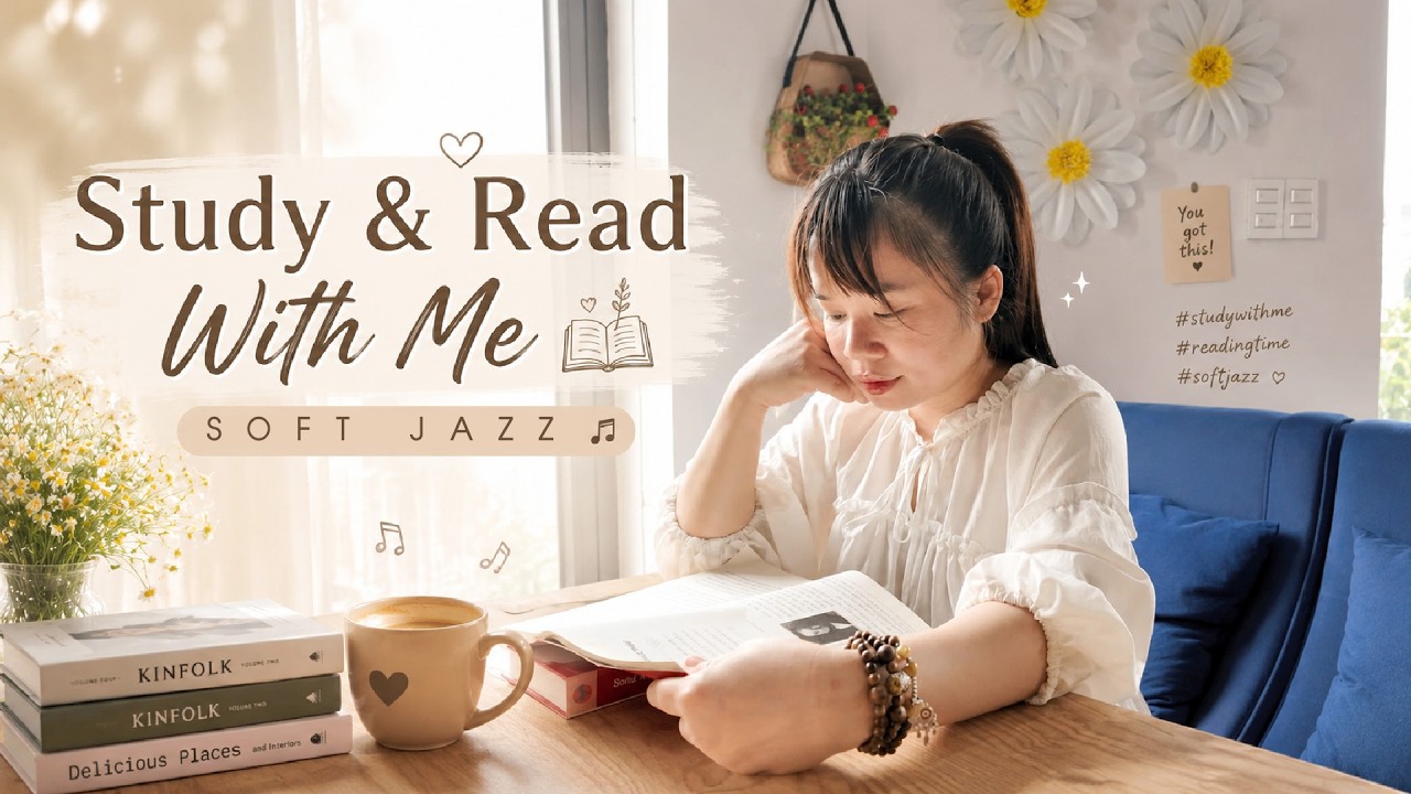 Study & Read With Me ☕📚🎷 | Peaceful Morning Café & Soft Jazz