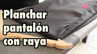 Cómo planchar un pantalón de vestir con raya - YouTube