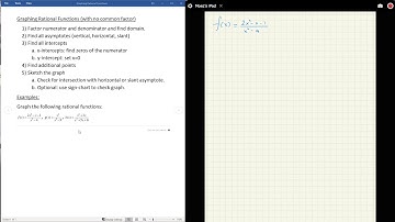 Graphing Rational Functions - Part 1