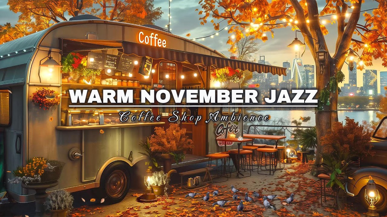 Autumn Jazz Coffee Shop Music 🍂 Cozy Fall Ambience for Work & Relax
