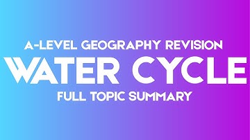 A-Level Geography: The Water Cycle (Full Topic Summary)