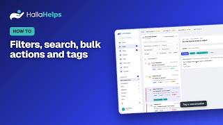 How to filter, bulk close and tag support tickets | HallaHelps