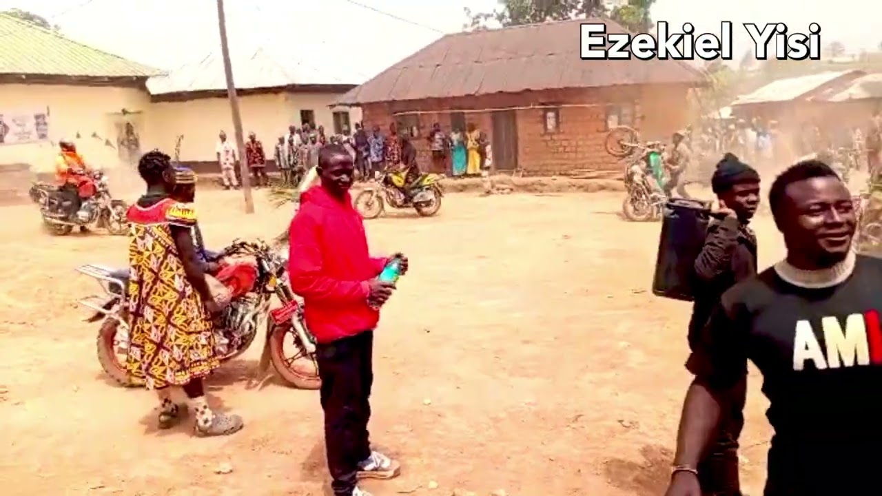 Bike Riders welcome Bishop with pump and fanfare in Nkor Parish.#nostalgia #heirsofchrist #love 