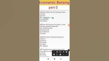 Economic Botany | MCQ Quiz biology