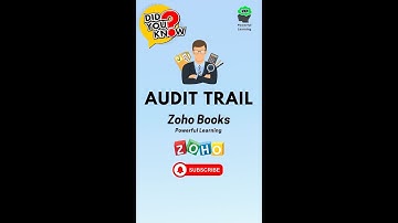 Audit trail in Zoho Books tamil