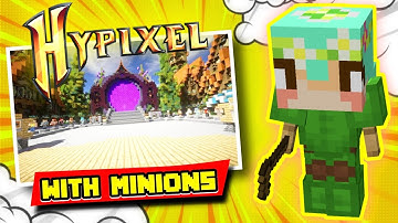 HYPIXEL LIKE SERVER FOR MCPE ( with MINIONS ) | Hypixel skyblock for minecraft pe