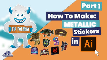 How to Make Metallic Stickers with a Vector Graphic in Adobe Illustrator Part 1/2