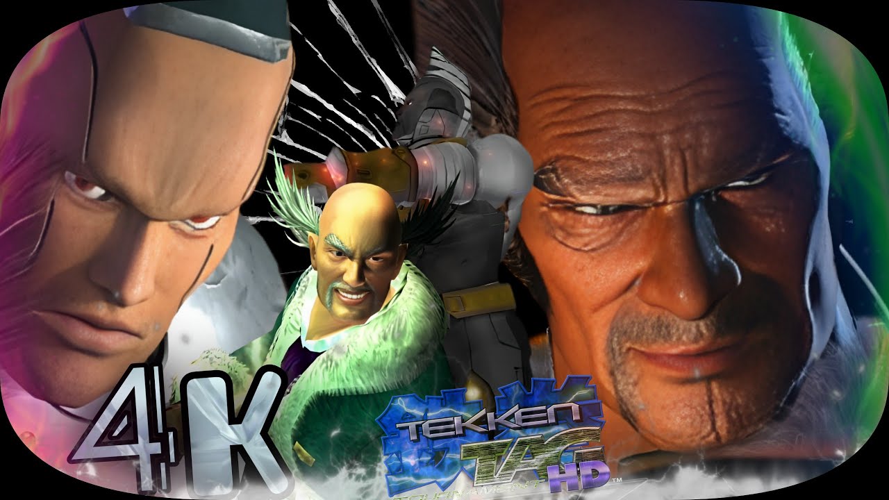 Gunjack & Heihachi Arcade Mode Hard Tekken Tag Tournament HD 4K 60 FPS 