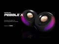 Creative pebble x  20 enceintes dordinateur usbc avec eclairage rvb personnalisable