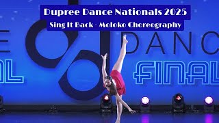 Dupree Dance Nationals 2025 Sing It Back Choreography | Alexis Iritani Creative