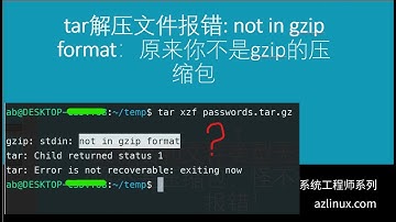 tar解压文件报错: not in gzip format：原来你不是gzip的压缩包
