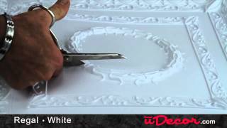 Regal White Vinyl Ceiling Tile by uDecor