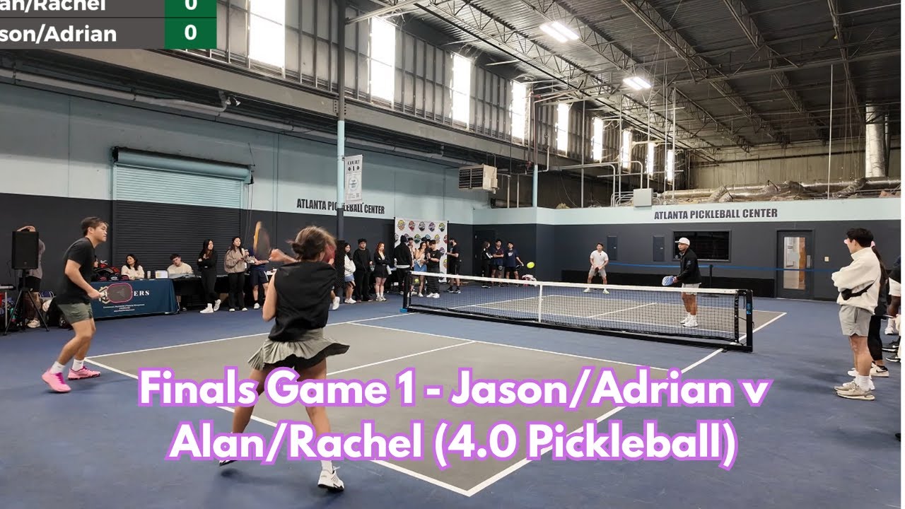 Dinkster Finals Game 1 - Jason/Adrian v Alan/Rachel (3.5 - 4.0 ...