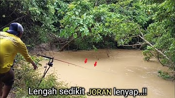 Ganas sekali..!! mancing ikan baung saat hujan dan sungai mulai banjir
