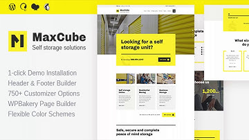 MaxCube | Self Storage Business WordPress Theme | Themeforest Website Templates and Themes