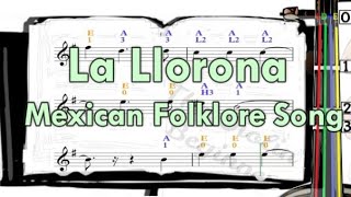 La Llorona | Violin SHEET MUSIC [With Fingerings] | Mexican Folklore Song   [Level 3]