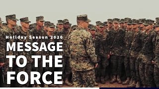 Bellon shares holiday wishes and gratitude for MARFORRES Marines and Sailors
