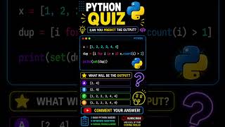 🔥 Python Duplicate Finder Quiz — Can You Predict the Output? 🐍🤯 #Shorts